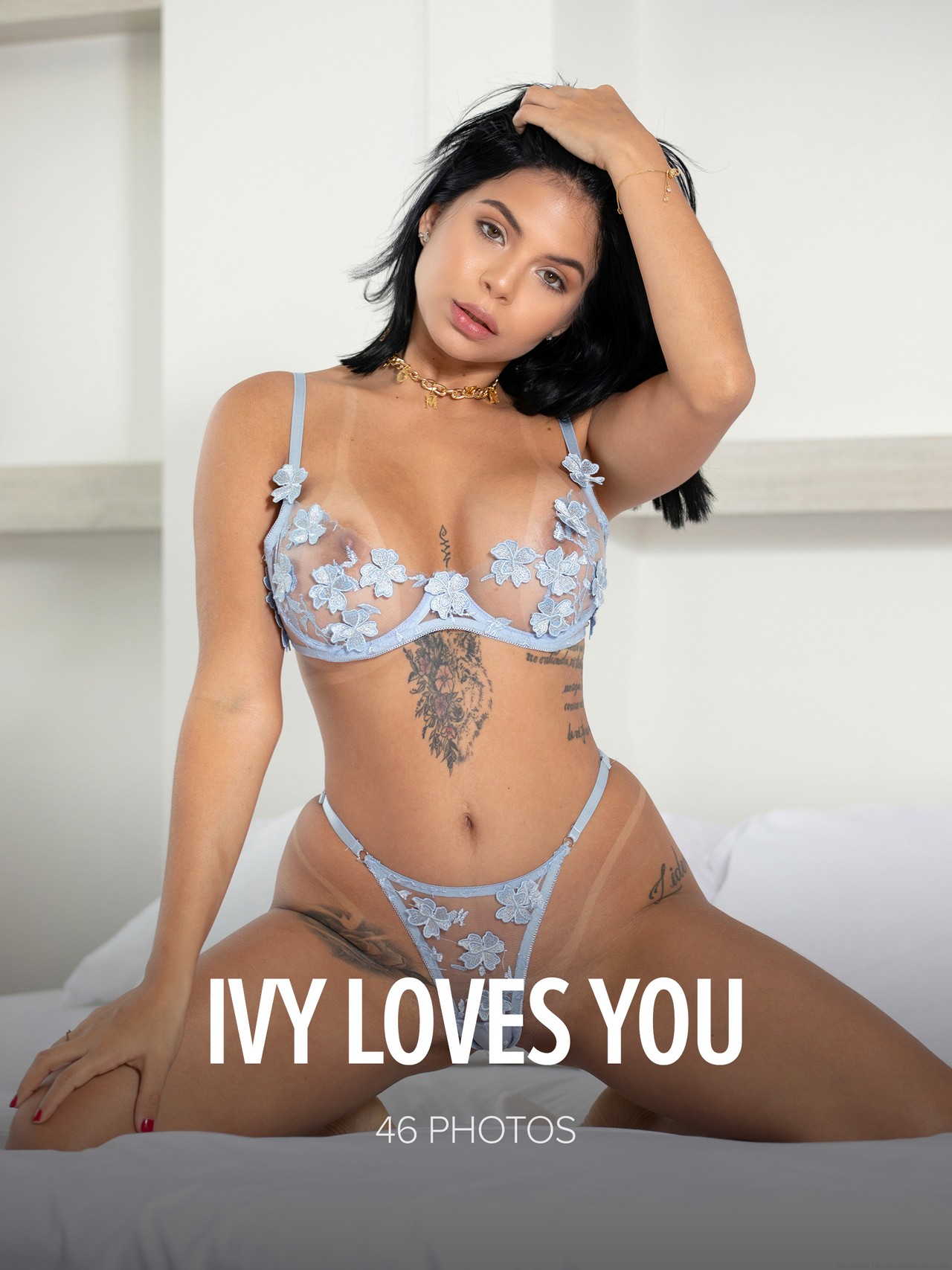 W4B’s sexy Colombian, Jolie Star is out again to fulfill every man’s dream, with her full breasts and juicy lips. In this photo session she strips from sexy lingerie down to her beautiful naked skin, showing us just why so many man love to watch and admire her.